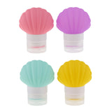 Max 2 Pieces Silicone Empty Travel Cream Shampoo Lotion Bottle 40ml Purple+Pink