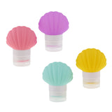 Max 2 Pieces Silicone Empty Travel Cream Shampoo Lotion Bottle 40ml Purple+Pink