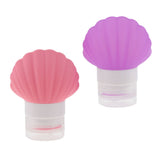 Max 2 Pieces Silicone Empty Travel Cream Shampoo Lotion Bottle 40ml Purple+Pink