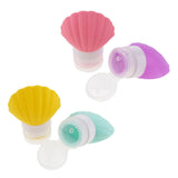 Max 2 Pieces Silicone Empty Travel Cream Shampoo Lotion Bottle 40ml Purple+Pink