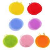 Max 2 Pieces Kitchen Silicone Sponge Dish Washing Scrubber Brush Yellow