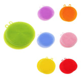 Max 2 Pieces Kitchen Silicone Sponge Dish Washing Scrubber Brush Yellow