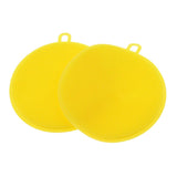 Max 2 Pieces Kitchen Silicone Sponge Dish Washing Scrubber Brush Yellow