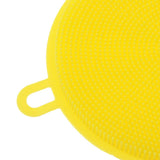 Max 2 Pieces Kitchen Silicone Sponge Dish Washing Scrubber Brush Yellow
