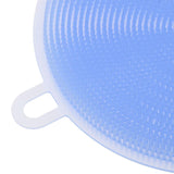 Max 2 Pieces Kitchen Silicone Sponge Dish Washing Scrubber Brush Blue