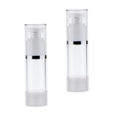Max 2x Refillable Cosmetic Cream Lotions Pump Airless Bottle Tube Containers 30ml