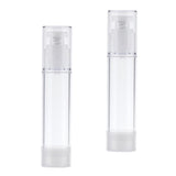 Max 2 Pieces Empty Lotion Cosmetic Cream Bottles Airless Pump Dispenser 50ml