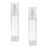 Max 2 Pieces Empty Lotion Cosmetic Cream Bottles Airless Pump Dispenser 50ml
