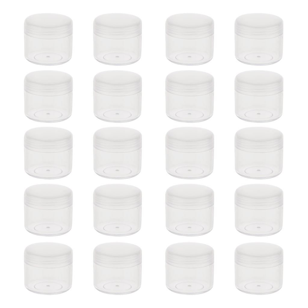 Small PVC Cosmetic Cream Jars Pots Empty Cosmetic Containers with Lids 20g