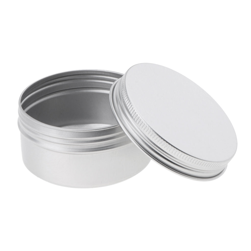 10x 80ml Round Aluminum Cosmetics Cream Empty Lip Balm Containers Jars Tin