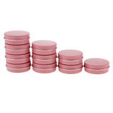 10x 60ml Round Aluminum Cosmetics Cream Empty Lip Balm Containers Jars Tin Pink