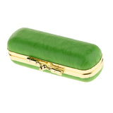 Max PU Leather Lipstick Lip Gloss Case Storage Makeup Holder Box Portable Green