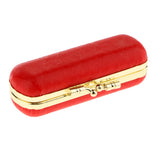 Max PU Leather Lipstick Lip Gloss Case Storage Makeup Holder Box Portable Red