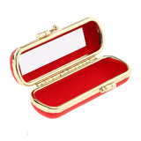 Max PU Leather Lipstick Lip Gloss Case Storage Makeup Holder Box Portable Red