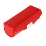 Max Leather Lipstick Lip Gloss Case Storage Box Makeup Holder with Mirror Red