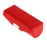 Max Leather Lipstick Lip Gloss Case Storage Box Makeup Holder with Mirror Red