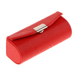 Max Leather Lipstick Lip Gloss Case Storage Box Makeup Holder with Mirror Red