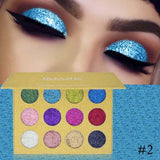 Max 12Color Glitter Eye Shadow Palette Highly Shimmer Diamond Pigment Eyeshadow #2