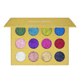 Max 12Color Glitter Eye Shadow Palette Highly Shimmer Diamond Pigment Eyeshadow #2