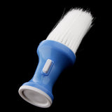 Max Salon Barber Hair Cutting Neck Duster Cleaning Brush Powder Container Blue