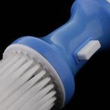 Max Salon Barber Hair Cutting Neck Duster Cleaning Brush Powder Container Blue