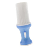 Max Salon Barber Hair Cutting Neck Duster Cleaning Brush Powder Container Blue