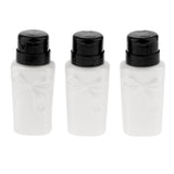 Max 3pcs 230ml Empty Nail Art Polish Cleaning Remover Bottle Pump Dispenser White