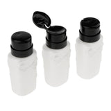 Max 3pcs 230ml Empty Nail Art Polish Cleaning Remover Bottle Pump Dispenser White