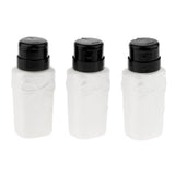 Max 3pcs 230ml Empty Nail Art Polish Cleaning Remover Bottle Pump Dispenser White