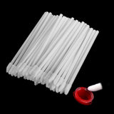 Max 50 Pcs Disposable Lip Brushes Gloss Wands Applicators Makeup Tool White
