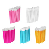 Max 50 Pcs Disposable Lip Brushes Gloss Wands Applicators Makeup Tool White