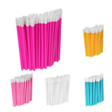 Max 50 Pcs Disposable Lip Brushes Gloss Wands Applicators Makeup Tool White