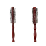 Maxbell Wooden Handle Hairdressing Hair Comb Curling Rolled Brush Styling Hairbrush L - Aladdin Shoppers