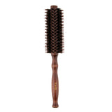 Max Round Wood Handle Hairbrush Barber Hairdressing Curling Hair Comb Brush 12 Rows