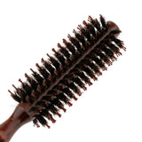 Max Round Wood Handle Hairbrush Barber Hairdressing Curling Hair Comb Brush 12 Rows