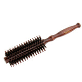 Max Round Wood Handle Hairbrush Barber Hairdressing Curling Hair Comb Brush 12 Rows