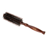 Max Round Wood Handle Hairbrush Barber Hairdressing Curling Hair Comb Brush 12 Rows