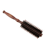 Max Round Wood Handle Hairbrush Barber Hairdressing Curling Hair Comb Brush 12 Rows