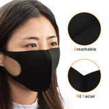 Max Unisex Mouth Mask Anti Dust Pollen Flu Sponge Breathable Mask Black