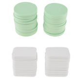 Max 20Pcs Soft Makeup Puff Foundation Blender Face Powder Sponge Green Round