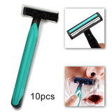 10pcs/set Bathrooms Travel Disposable Shaving Razor Double Blade for Men