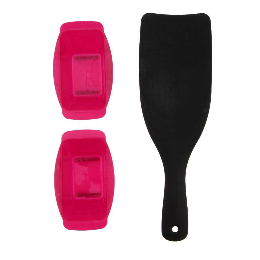 Max Highlight Balayage Board Paddle + 2 Detachable Hair Coloring Bowls Rose Red