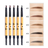 Max Waterproof Rotary Eyebrow Pencil Long-lasting Eyebrow Makeup Pen Black