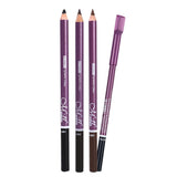 Max 12pcs Waterproof No Smudging Eyebrow Makeup Pencil with Comb Set Black