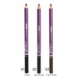 Max 12pcs Waterproof No Smudging Eyebrow Makeup Pencil with Comb Set Black