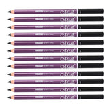 Max 12pcs Waterproof No Smudging Eyebrow Makeup Pencil with Comb Set Black