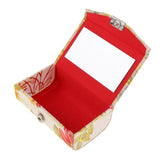 Max Brocade Lipstick Lip Gloss Case Carry Storage Box Lip Balm Holder w/ Mirror #A