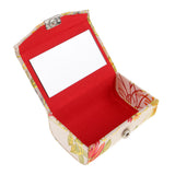 Max Brocade Lipstick Lip Gloss Case Carry Storage Box Lip Balm Holder w/ Mirror #A