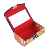 Max Brocade Lipstick Lip Gloss Case Carry Storage Box Lip Balm Holder w/ Mirror #D