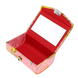 Max Brocade Lipstick Lip Gloss Case Carry Storage Box Lip Balm Holder w/ Mirror #E